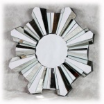 Large Mirrored Sunburst Mirror 122cm