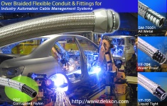 Over Braided Flexible Conduit & Fittings For Industry Automation Cable Management