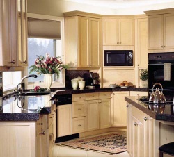 Shaker Square Maple Wood Kitchen Cabinet