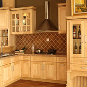 Shaker Square Maple Wood Kitchen Cabinet