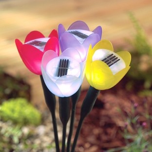 LED TULIP FLOWER SOLAR GARDEN LIGHT