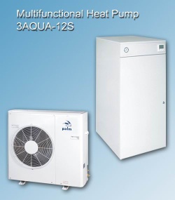 Triaqua split heat pump with 2 watertank