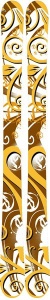 Golden color skis for kids