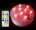 Remote Submersible LED Light---9 LED Multicolor