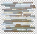 glass mix marble mosaic tile