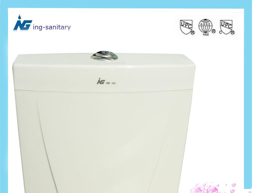 White plastic sanitary fitting water tank dual flush cistern