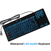 Industrial keyboard waterproof LED touchpad