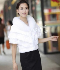 white rabbit fur coat