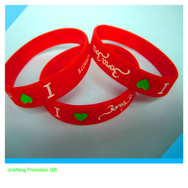 silicone bracelet with debossed logo