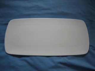 Fine Bone China Rectangular Plate for Hotel Use