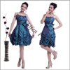 Hot sale fashion short taffeta layered evening dress 806