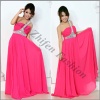 Hot sale one strap chiffon long prom dress 88601