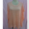 womens crocheted bat-wing sleeve sweater