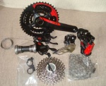 SRAM 2012 X9 X.9 MTB Group set 7pcs 10x3 speed RED