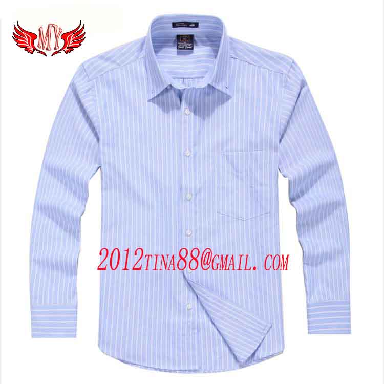 Long Sleeved Men\s Dress Stripe Shirt