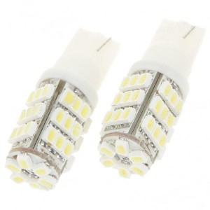 2x 42 LED SMD T10 3W 6000K 264-Lumen 42x3020 SMD LED Car White Light Bulbs