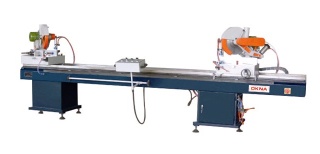 Double mitre saw for aluminium and Pvc win-door