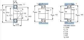 SKF 7222 BECCM angular contact ball bearing