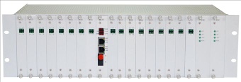 eijing Raytrans 120-channel 4E1 2ETH telephone optical transceiver offer caller Identification