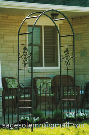 wrought iron garden arbor