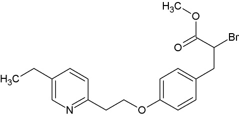 Methyl-2-bromo-3-{4-[2-(5-ethyl-2-pyridyl)ethoxy]phenyl}propionate