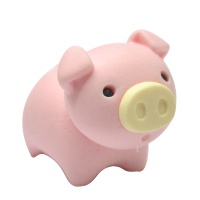 3D pig shaped eraser