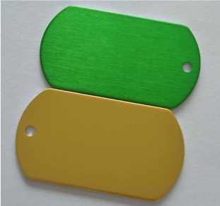 rectangle aluminum anodized pet tag / dog tag