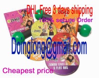 Zumba Fitness Exhilarate 4 dvd with toning stick,wholesale with faster shipping