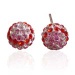 Fashion Silver 8mm Crystal Ball Stud Earrings