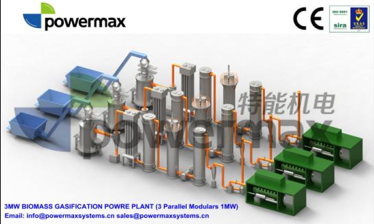 Biomass gasification power plant