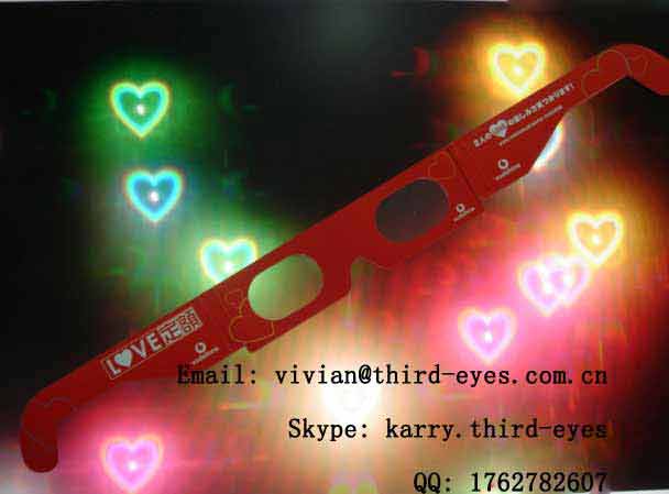 Heart fireworks glasses for Customized