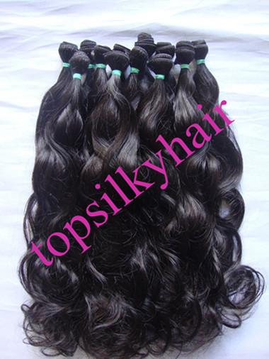 Natural wavy Malaysian human hair wefts