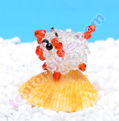 3d beaded pig charm