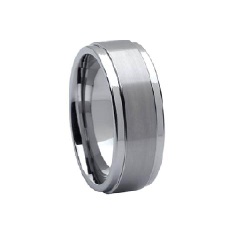 High Polished Men Tungsten Ring Wedding Band