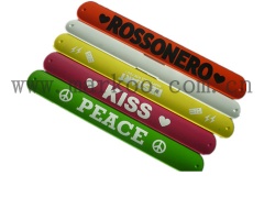 silicone fashion wrist slap band