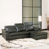 Black Adjustable Leather Sectional