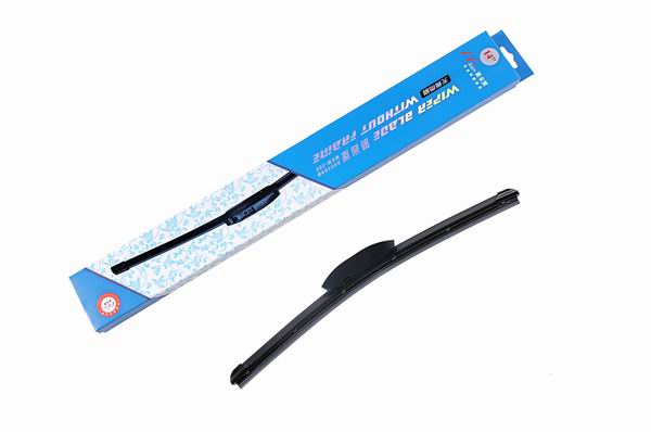 Frameless flat snow wiper blade for U-shaped hook wiper