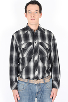 black/white check shirt