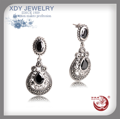 Marcasite silver earring