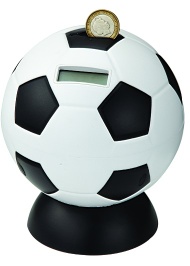 Soccer coin bank, coin counter bank, Money jar