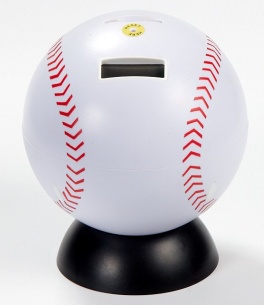 Baseball coin bank, coin counting bank, Coin jar