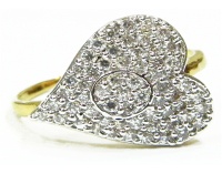 Cubic Zirconia Ring in Heart