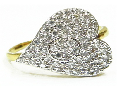 CZ Heart Ring