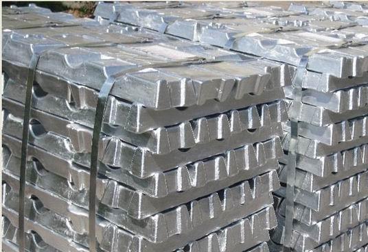 Zinc ingot in the factory