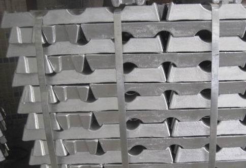 Zinc ingot in the factory