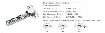 Clip-on Hydraulic Buffering Hinge