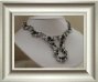 Design necklace with Crystal and Black Swarovski diamonds.