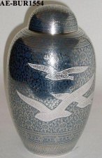 Going Home (Birds In Flight) Brass Cremation Urn !