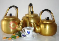 aluminium golden kettle