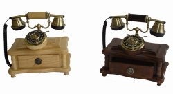 antique wooden telephone